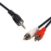 8Ware 3.5mm Stereo Plug to 2 x RCA Plug Cable - 2m, ideal for high-quality audio connections, available at GoodMayes Online