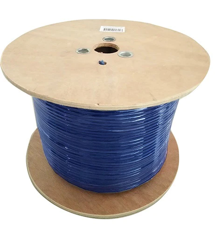 8Ware 350M Cat6a Ethernet LAN Cable in Blue PVC Jacket - 305m Roll - High-Quality Network Cable for Home and Office Use