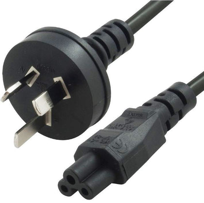 8Ware AU Power Lead Cord Cable - 5m 3-Pin AU to IEC 320 C5 Cloverleaf Plug