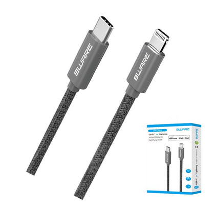 8Ware 1.5m Super Ultra USB-C to Lightning Cable - Fast Charging, Aluminum Strength - Compatible with Apple iPhone, iPad, iPod, Mac - Retail Pack