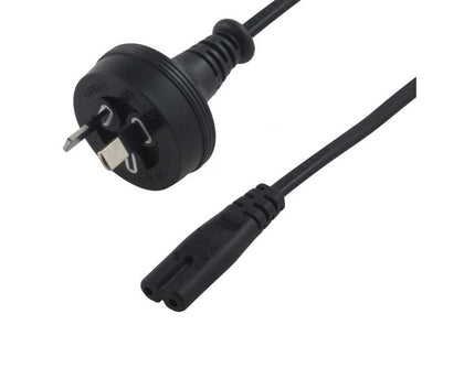8Ware 2-Pin Core Power Cable - 2m AU Plug - Reliable and Durable Power Connection for Notebooks, AC Adapters, POS Systems, and More