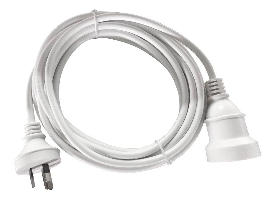8Ware 5m AU Main Power Extension Cord - 240V 3-Pin Male to Female Piggy-Back Plug - Goodmayes Online