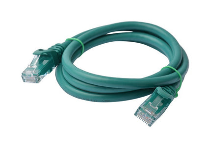  8ware CAT6A UTP Ethernet Cable 1m - Snagless Design, Green