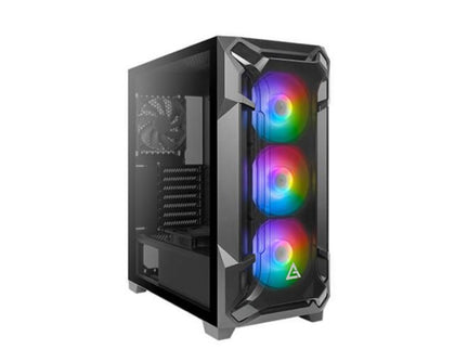 Antec DF600 FLUX ATX,  5 x120mm Fans Included, 3x ARGB & 2x PWM + Fan Controller, Tempered Glass Side, 2x USB 3.0 High Airflow Thermal Gaming Case (LS