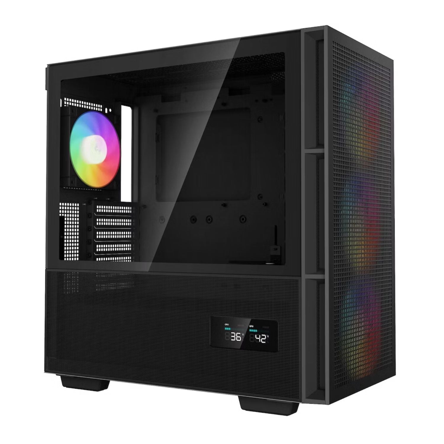 DeepCool CH560 HighAirflow Mid-Tower ATX Case, Magnetic Hybrid Mesh, Tempered Glass, 3 Pre-Installed 140mm ARGB Fans