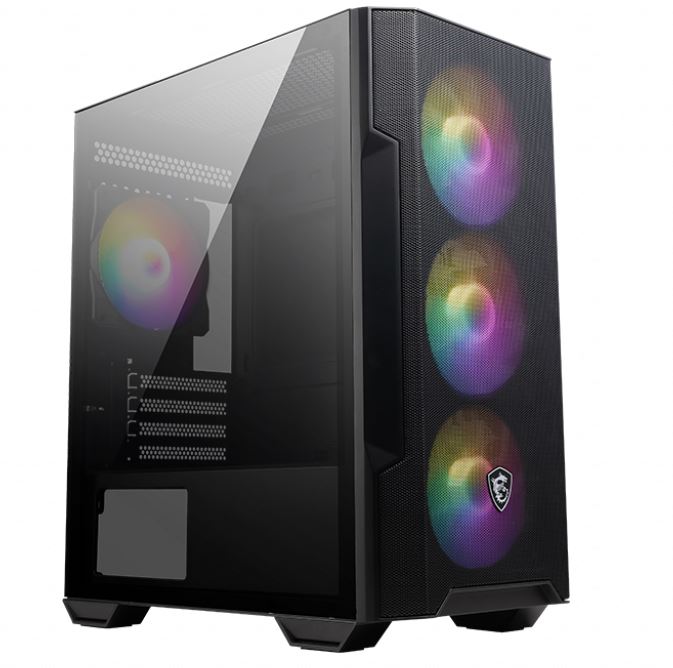 MSI MAG FORGE M100R BLACK, Micro ATX Case, 1x USB 3.2, 2x USB 2.0, 1x Audio, 1x Mic, 4x PCI-E, 2x 2.5', 2x 3.5', Micro ATX / Mini ITX