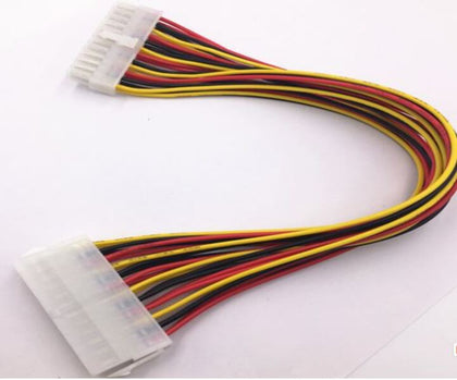 8ware 24 Pin ATX Power Supply Extension Cable Sleeved 30cm Male to Female (20+4 Pin) Power Supply to Motherboard