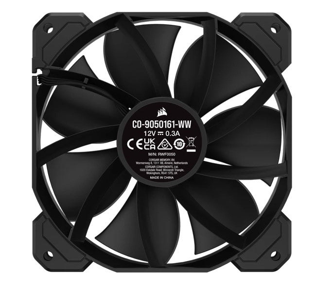 Corsair AR120, 120mm iCUE ARGB Fan, ARGB-compatible, PWM, Low Noise 10dBA, High Airflow 58 CFM Case Cooling. Single Pack