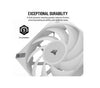 CORSAIR AR120 White, 120mm iCUE ARGB Fan, ARGB-compatible, PWM,  Low Noise 10dBA, High Airflow 58 CFM Case Cooling. Single Pack