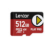 Lexar PLAY PRO microSDXC™ Express Card 512GB, microSDXC, high performance, microSD Express, up to 900MB/s read and 600MB/s write