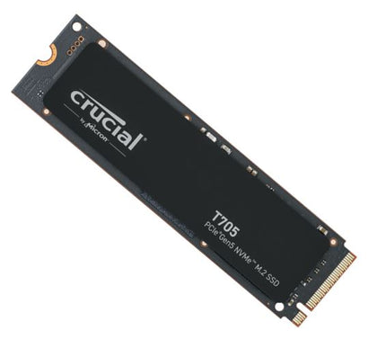 Crucial T705 1TB Gen5 NVMe SSD - 13600/10200 MB/s R/W 600TBW 1400K IOPs 1.5M hrs MTTF DirectStorage for Intel 14th Gen & AMD Ryzen ~CT1000T700SSD3