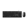 RAPOO X130pro - Wired Keyboard and Mice Combo Black with Spill Resistant / 1000dpi Optical Business and Office choice. Full Size with Numpad.