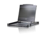 Aten Rackmount Single Rail LCD Console VGA,HDMI,DVI & VGA w/ 17.3' LCD Display, 1x Custom KVM Cable Included, 1920x1080@60hz Display, LED Illumination