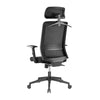 Brateck Ergonomic Mesh Office Chair with Headrest (76x71.5x112.5-119.5cm) Up to 150kg - Mesh Fabric-Black (LS)