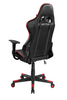 Brateck PU Leather Gaming Chairs with Headrest and Lumbar Support (70x70x127~137cm) Up to 150kg - PU Leather,PVC Leather-Black Red (LS)