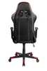 Brateck PU Leather Gaming Chairs with Headrest and Lumbar Support (70x70x127~137cm) Up to 150kg - PU Leather,PVC Leather-Black Red (LS)