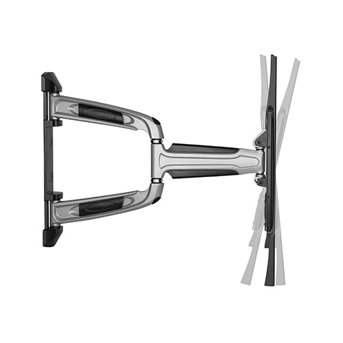 Brateck Chic Aluminum Full-Motion TV Wall Mount For 37'-70' Curved & Flat panel TVs up to 35KG, Matte Black & Metallic Grey  (LS)