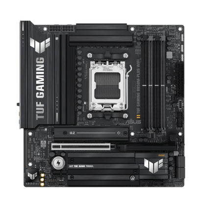 ASUS AMD TUF GAMING B850M-PLUS WIFI (AM5) Micro-ATX Motherboard, DDR5 192GB, 1x PCIe 5.0 x16 slot, 3 xM.2 slots, 4x SATA, Wi-Fi 6E, Realtek 2.5Gb