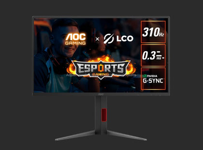 AOC 24.5' 310Hz IPS Gaming Monitor 25G4S: Fast IPS, 1920x1080 @ 310Hz, 0.3ms response, 400 cd/m² brightness, 115% sRGB, adjustable stand, HDMI & DP