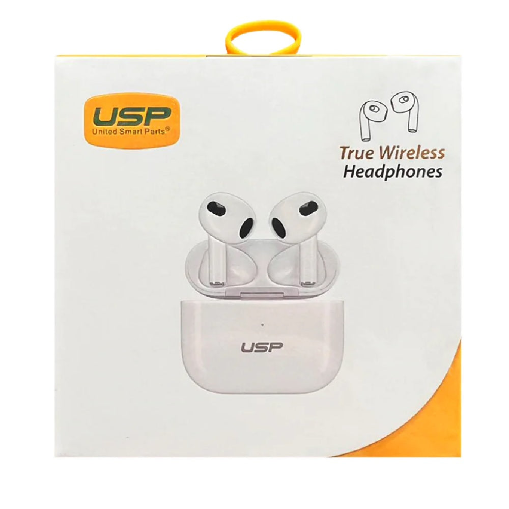 USP True Wireless Earphones/Headphones White BT241 - Smart Touch Controls, Noise Isolation, Ergonomic Fit, Bluetooth v5.0, 240 mAh,1 Years Warranty