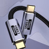 USP BoostUp Braided USB-C to USB-C (3.2 Gen2) Charge & Video (8K@64HZ) Cable (2M) Black,5A/100W PD, Fast Charge, 20Gbps,Best for Laptop