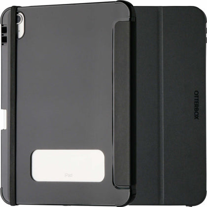 OtterBox React Folio Apple iPad (10.9') (10th Gen) Case Black - (77-92188), DROP+ Military Standard, Pencil Holder, Multi-Position Stand, Raised Edges