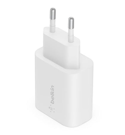 Belkin BoostCharge 25W USB-C PD 3.0 PPS Wall Charger - White (WCA004auWH), Dynamic Power, Safe & Efficient, Compact & Travel-Ready, 2 Years Warranty