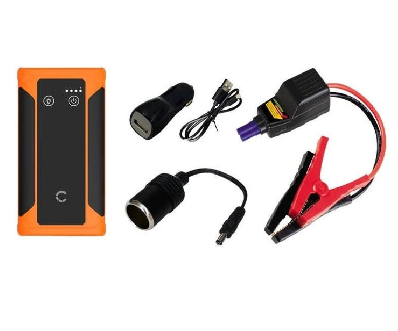Cygnett ChargeUp Auto 10K mAh Jump-Starter & Power Pack - Orange(CY3577CHAUT),Vehicle Jump Starter Up to V10 Petro 7L V8 Diesel 4.5L,Jump Starting Kit