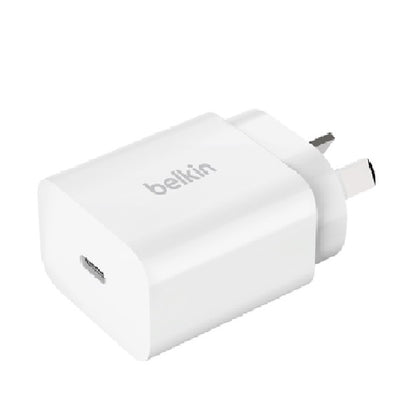 Belkin BoostCharge 20W USB-C PD 3.0 PPS Wall Charger - White (WCA007AUWH), Safe & Efficient, Compact & Travel-Ready, Portable Design, 2 Years Warranty