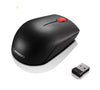 LENOVO ThinkPad Essentials Compact Wireless Mouse 2.4 GHz Wireless via Nano USB 1200 DPI Optical sensor Supported PC with USB port 1 Year Warranty