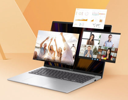 ASUS Vivobook 16' AMD R7 KRACKAN H, WUXGA (1920 x 1200) 16GB, 1TB, Cool Silver, Win11 Home, Numpad, Copilot+ PC notebook