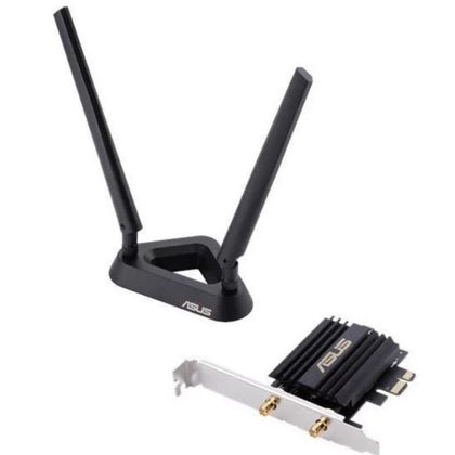 ASUS PCE-AX58BT AX3000 Dual Band PCI-E WiFi 6 (802.11ax) Adapter 2 EXT Antennas , Supports 160MHz, Bluetooth 5.0, WPA3, OFDMA and MU-MIMO ( NIC ) ASUS