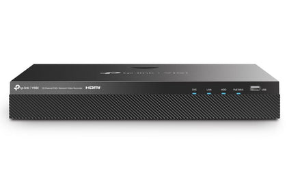 TP-Link VIGI NVR2016H-16P VIGI 16 Channel Network Video Recorder, 4K Out, 16MP Decode, 90W PoE Budget, H.265+, ONVIF, Auto Initialise (No HDD)