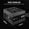 Corsair CX Series™ CX750 – 750 Watt 80 PLUS Bronze ATX Power Supply (AU), Compact 125mm, Up to 88% Efficiency
