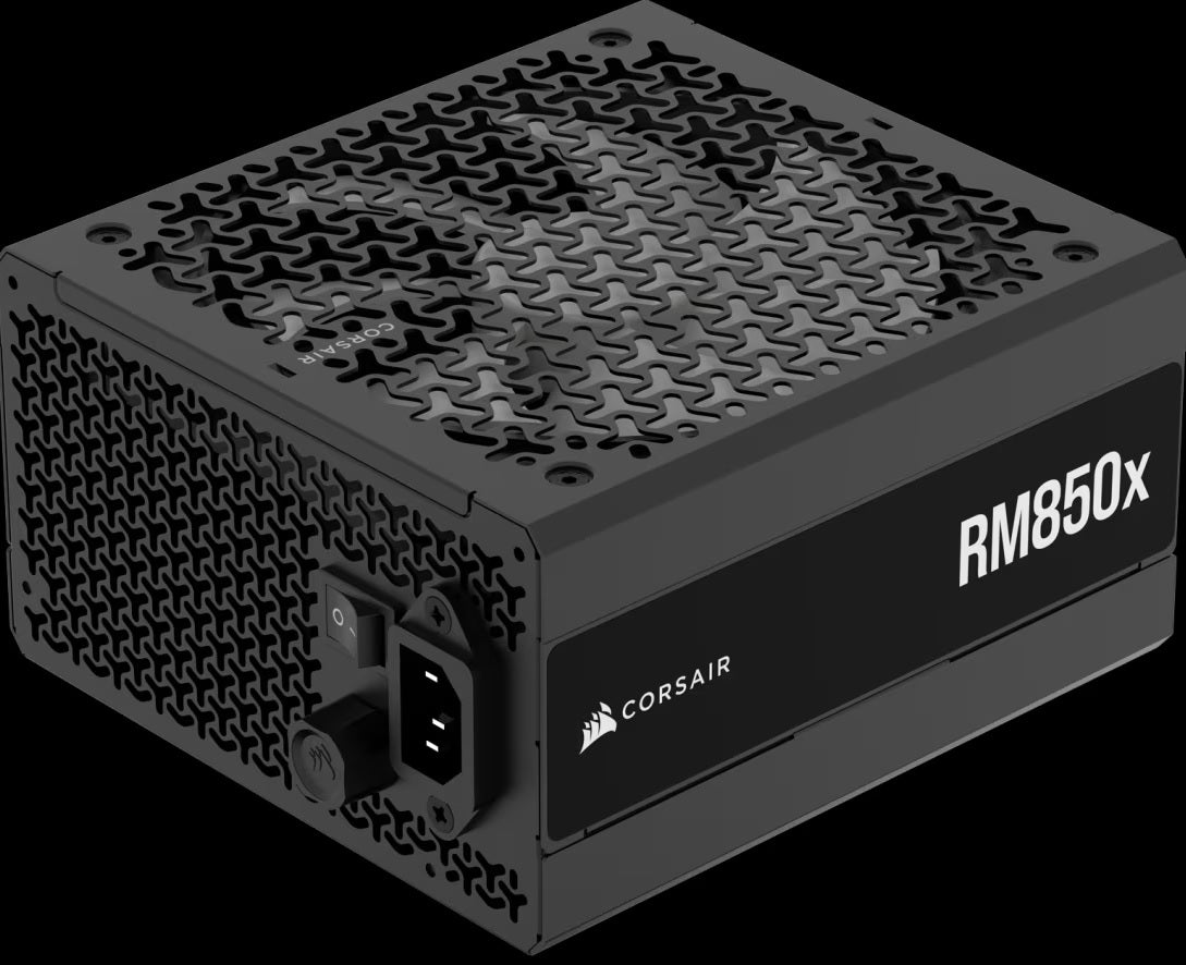 Corsair RMx Series RM850x Fully Modular Power Supply (AU): 850W, 80+ Gold, 3x PCIe, 8x SATA, 2x EPS, Zero RPM, ATX 3.1