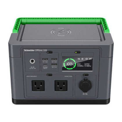 APC OffGrid Portable Power Station 330, 230V, 332Wh Lithium-ion, LCD, 2 AS3112 Australian outlets, Sinewave, 3 USB-A, 1 USB-C, Wireless Charger