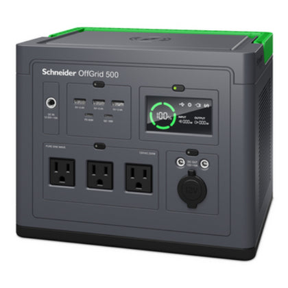 APC OffGrid Portable Power Station 500, 230V, 517Wh Lithium-ion, LCD, 2 AS3112 Australian outlets, Sinewave, 3 USB-A, 2 USB-C, Wireless Charger