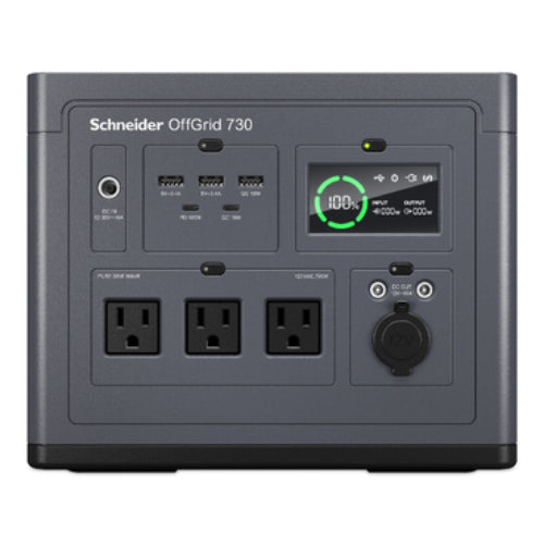 APC OffGrid Portable Power Station 730, 738Wh Lithium-ion, LCD, 2 AS3112 Australian outlets, Sinewave, 3 USB-A, 2 USB-C, Wireless Charger