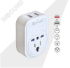 Sansai USB Travel Adaptor USB A + C 2xUSB Charging Outlets 100-240VAC 10A 2400W Compatible with plugs from many countries