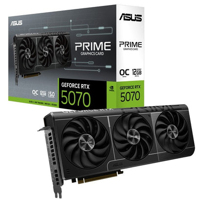 ASUS nVidia GeForce PRIME-RTX5070-O12G RTX 5070 12GB GDDR7 OC Edition 2557MHz Boost Clock, RAM 28Gbps, 1005 AI TOPs, Digital Max Resolution 7680 x 432