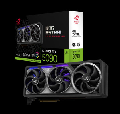 ASUS nVidia GeForce ROG-ASTRAL-LC-RTX5090-O32G-GAMING 32GB GDDR7 2580MHz Boost 28Gbps 512-bit Digital Max Res 7680 x 4320 Liquid Cool