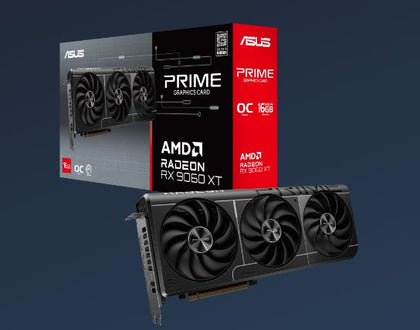 ASUS AMD Radeon PRIME-RX9060XT-O16G RX 9060 XT 16GB GDDR6 OC Edition 20 Gbps 550W