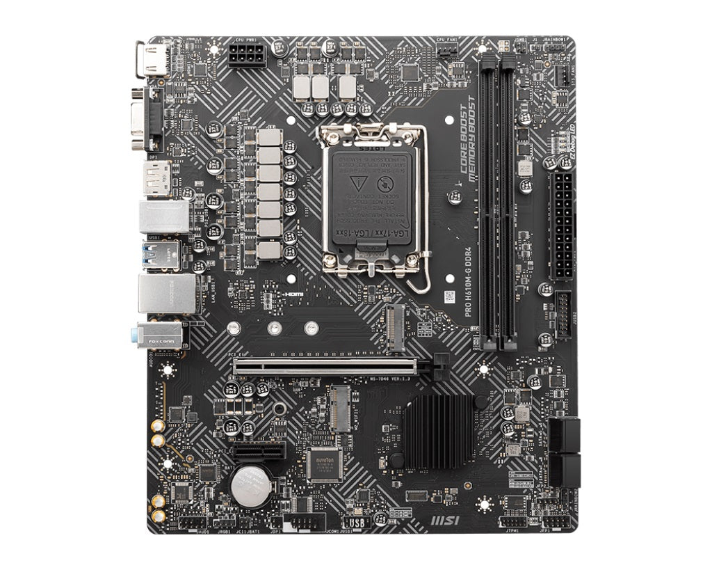 Shop MSI PRO H610M-G DDR4 Intel mATX mobo online.