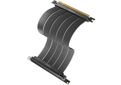 (LS)Antec Adjustable Vertical PCI Bracket and PCI-E 4.0 Cable Kit (200mm) White. Universal. Premium Gold Plated + RTX 4050 / 4060 / 4070 and AMD 6000