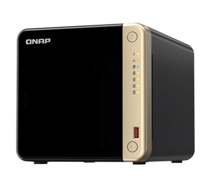 QNAP TS-464-4G 4 Bay NAS Intel® Celeron® N5105/N5095 4-core 4GB DDR4 2xSlot 2xM.2 2280 PCle 2x2.5GbE WOL 1xSlot PCle Gen3x2 2xUSB3.2 1XHDMI2.0 3YR WTY QNAP