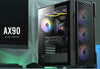 Antec AX90 ATX, 2x 360mm Radiator Support, 4x ARGB 12CM Fans 3x Front & 1x Rear included. RGB controller for six fans. Mesh Tempered Glass Case (LS)