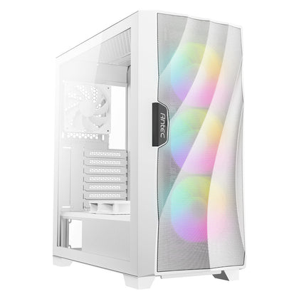 Antec DF700 FLUX White Mesh, Thermal Performance, TG with 3x ARGB Fan, 1x Rear,  PSU Shell (Reverse Fan), GPU 405mm, PSU 205mm, ATX Gaming Case Antec