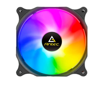 Antec F12 Racing ARGB PWM Full Spectrum ARGB lighting and efficient cooling. Visual appealing and Heat dissipation, Hydraulic Bearing 120mm Case Fan