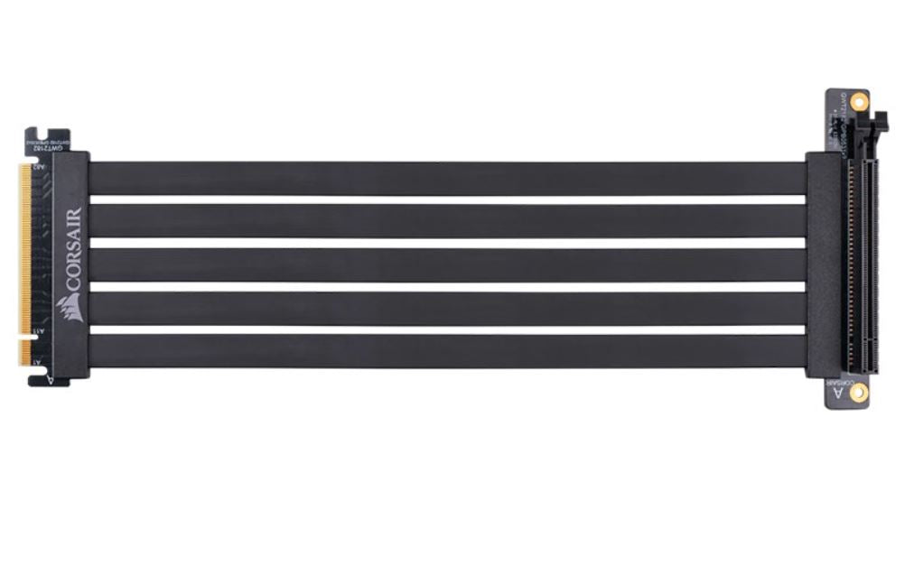 Corsair Premium PCIe 4.0 x16 Extension Cable, 300mm for vertial VGA setup. Ultra Durable. for AMD and Nvidia GPU 7 seris and 40xx Video Cards Corsair