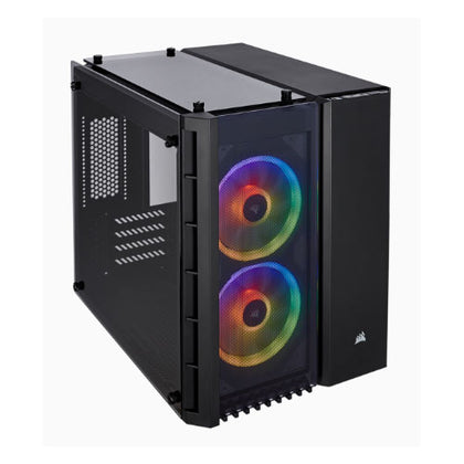 Corsair Crystal Series 280X RGB Tempered Glass Micro-ATX, Dual Chamber, Thermal, Compact Case, Black (LS) Corsair